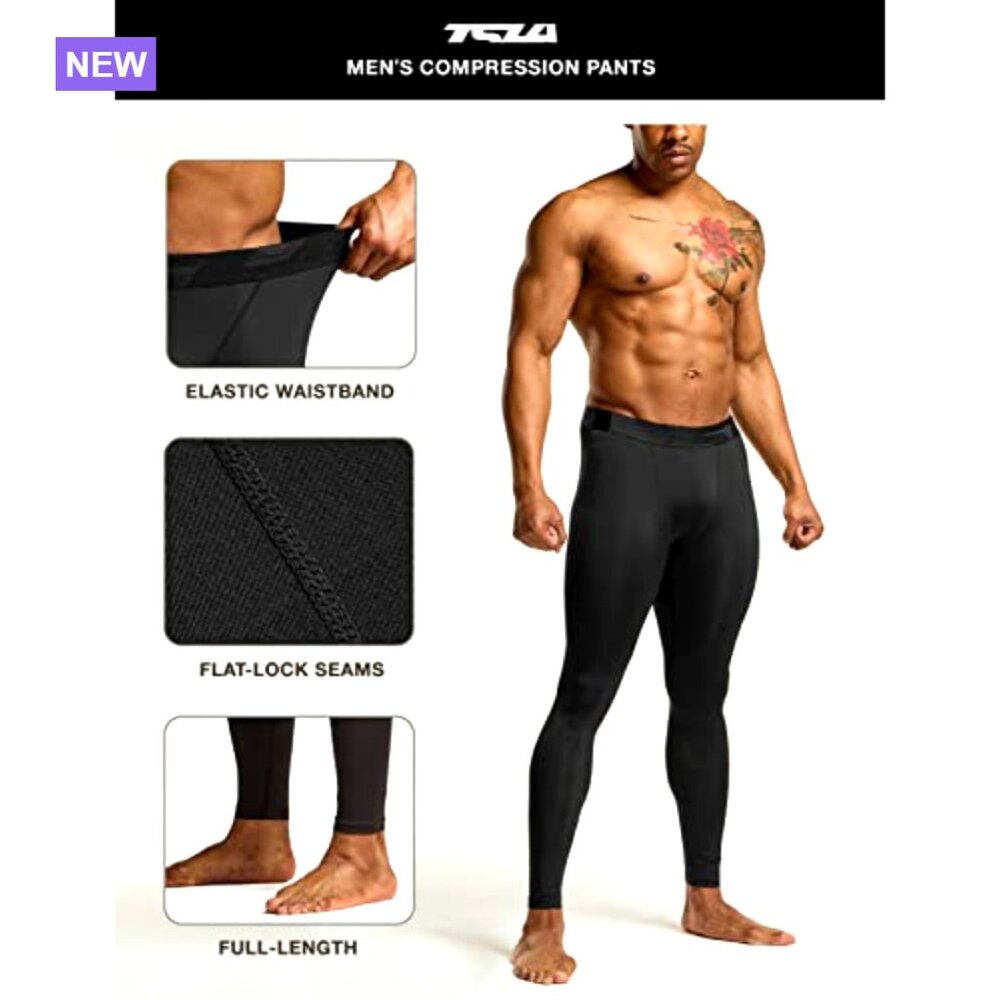 Compression Pants - Polyester Elastane Workout Ru… - image 7